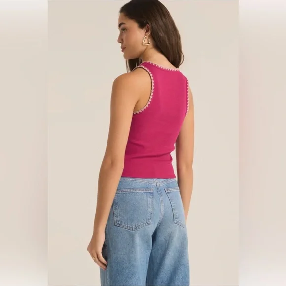 New Z Supply AVRIL RIB WHIPSTITCH
TANK (CACTUS
SUNFLOWER) - Z SUPPLY, Small - Picture 5 of 14